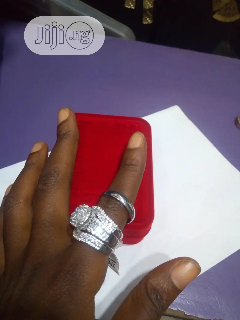 Dubai 925 Complete Set of Sterling Silver Wedding Ring 02
