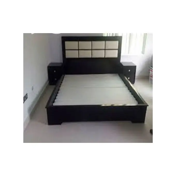 6 X 6 Bed With Leather Board With Bed Side Drawer