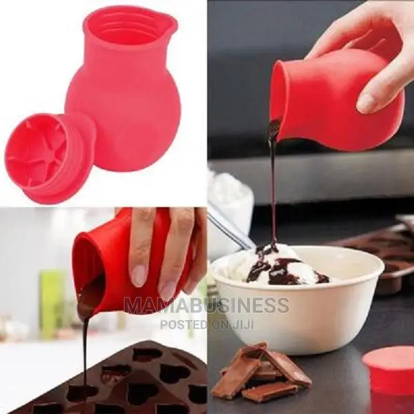 Silicone Chocolate Melting Pot Mold - Red