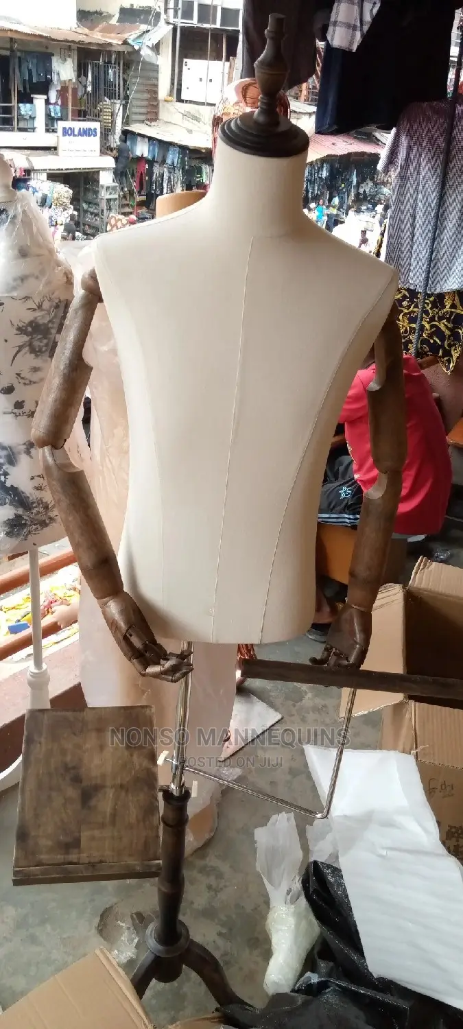 Male Dressform Mannequin With Wooden Hands
