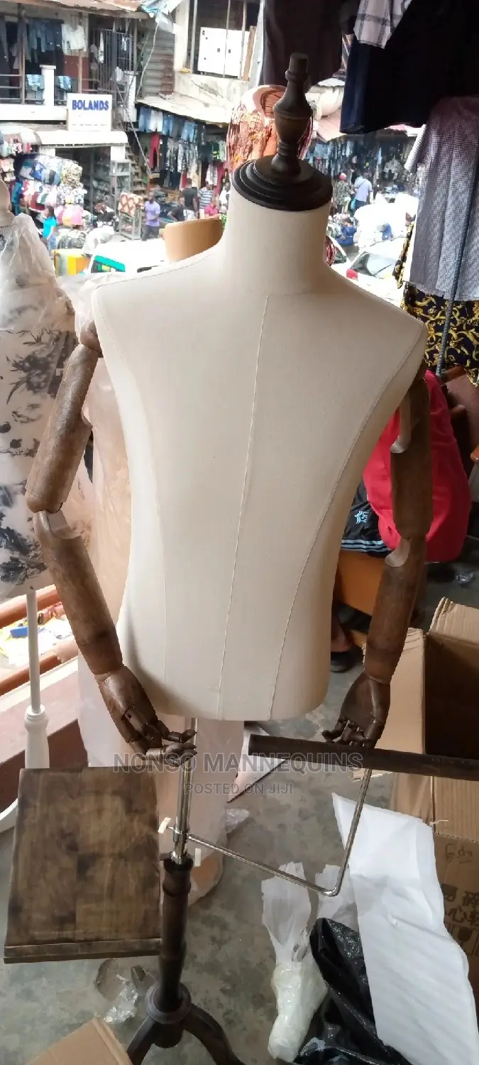 Male Dressform Mannequin With Wooden Hands