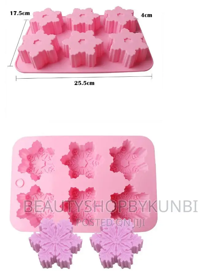 Snow Flakes Silicone Soap Mold Design