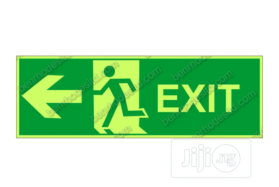 Exit Way Left Signs - (Benrhodes Nigeria Limited)