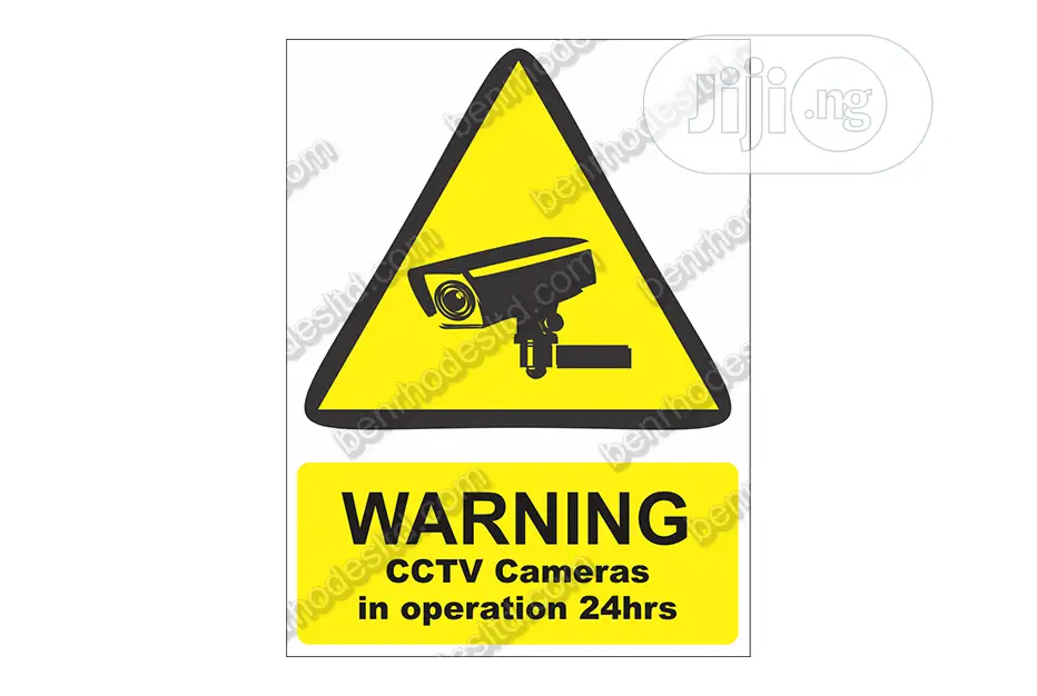 Warning CCTV Camera Sign (Benrhodes Nigeria Limited)