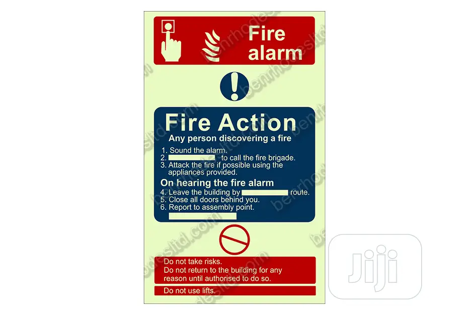 Fire Action Sign (Benrhodes Nigeria Limited)