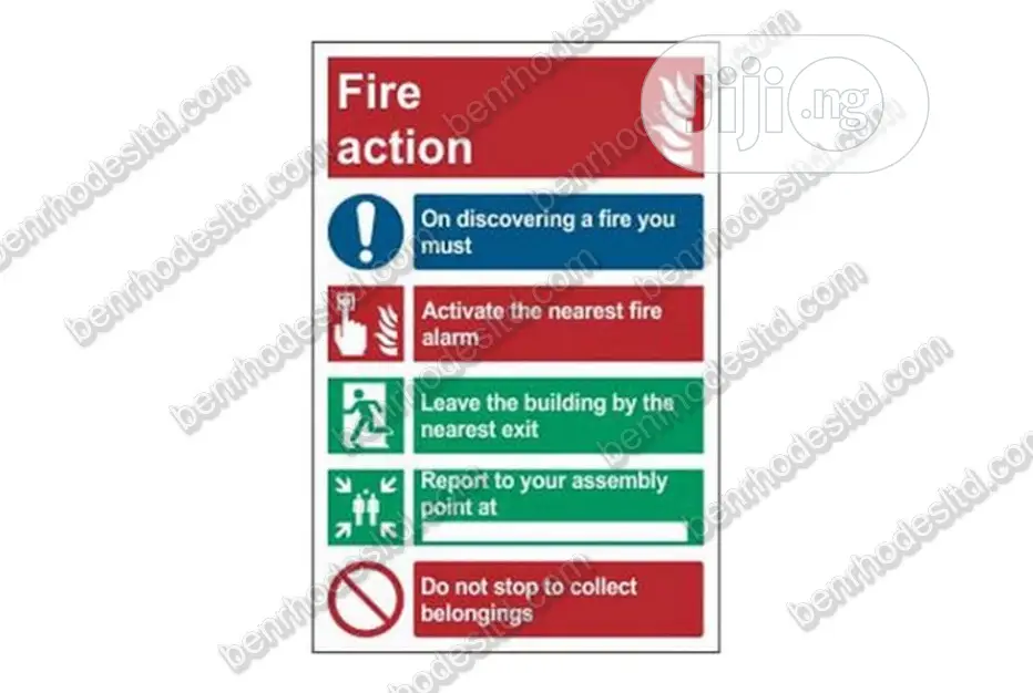 Fire Action Sign 2