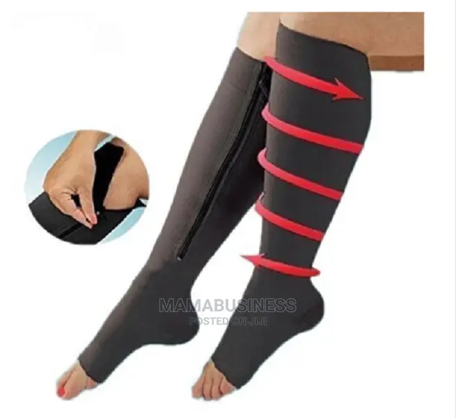 Zip Sox Zip-Up Compression Socks - Black