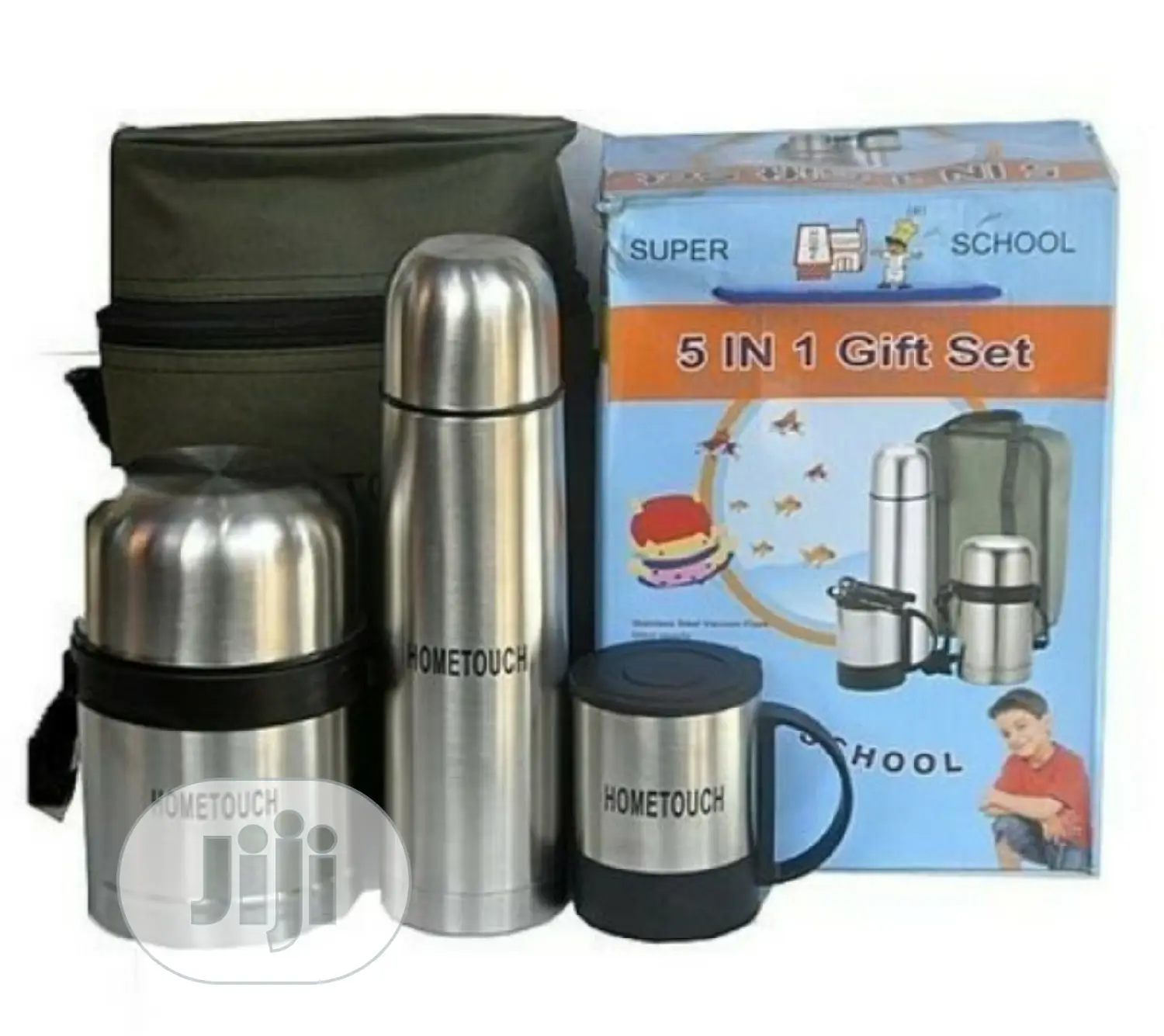Home Touch Stainless Steel Food Flask Set - 5 in 1
