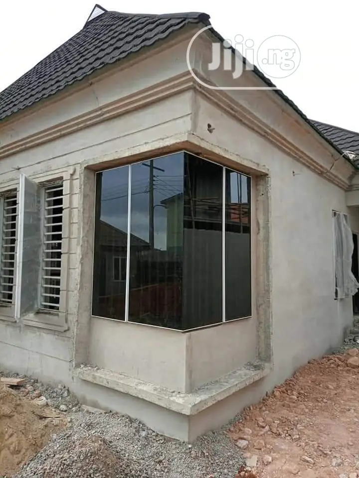 Frameless Window With Burglary and Net