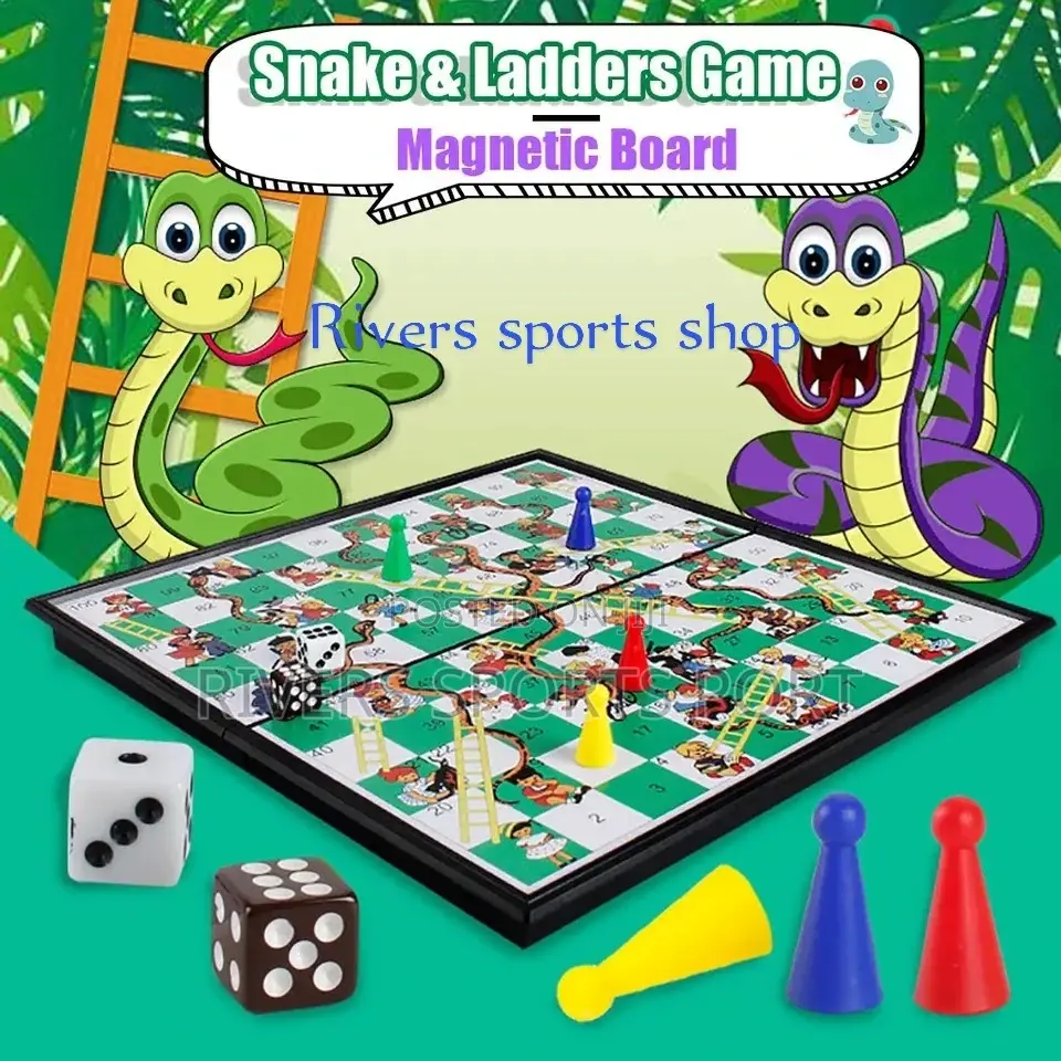 Snake Ladders Portable Magnetic Board Game