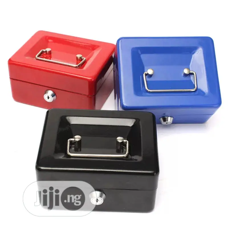 Practical Mini Petty Cash Money Box Stainless Steel Security