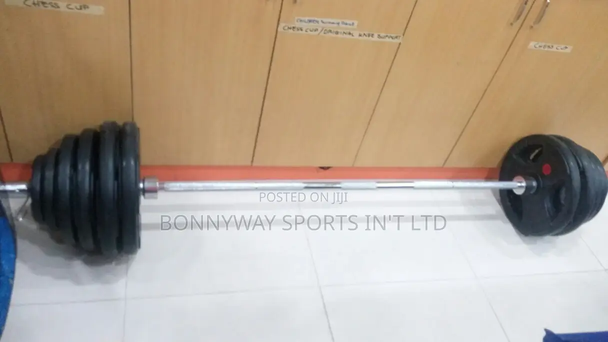 160kg Black Rubber Olympic Weight Lefting