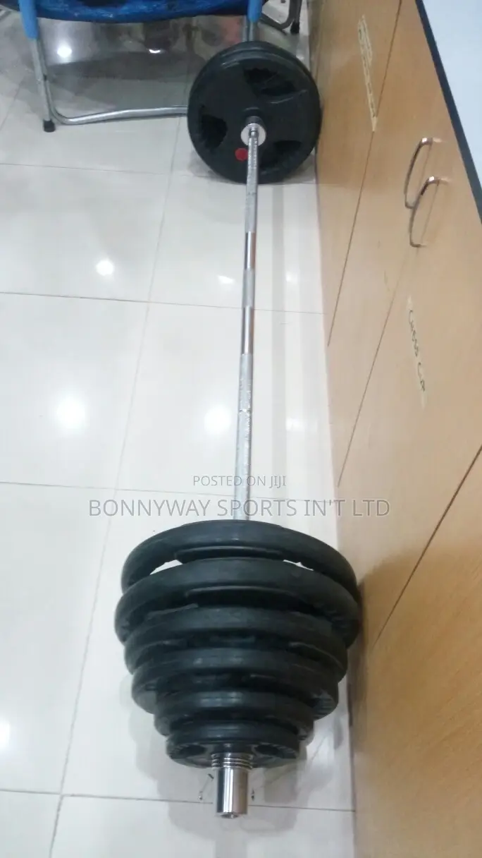 160kg Black Rubber Olympic Weight Lefting
