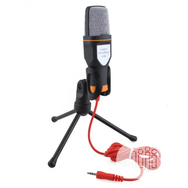 Professional Condenser Microphone J,Ack 3.5mm With Tripod W