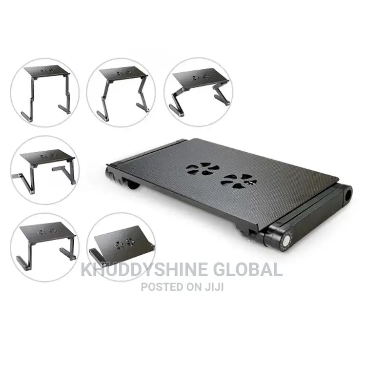 T8 Adjustable Laptop Stand 2 Cpu Cooling Fans And Mouse Pad