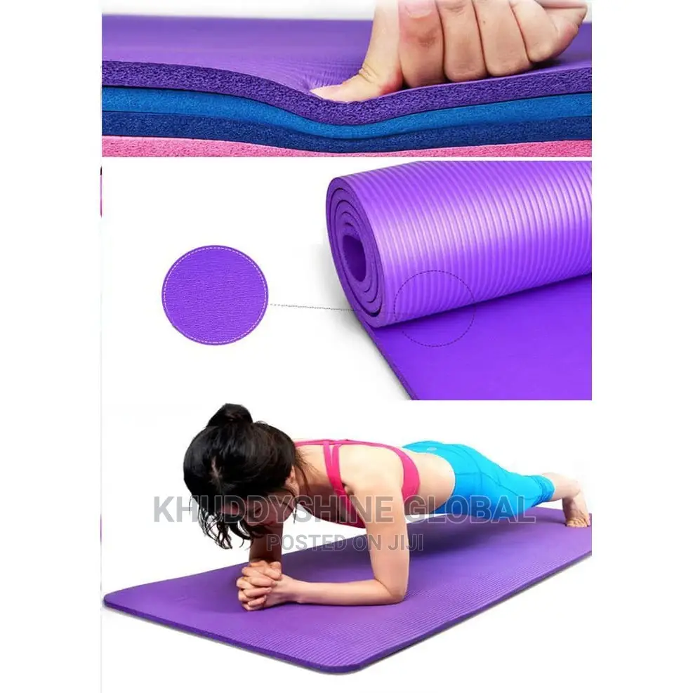 6mm Yoga Mat With Carrier Bag (Color Varies)