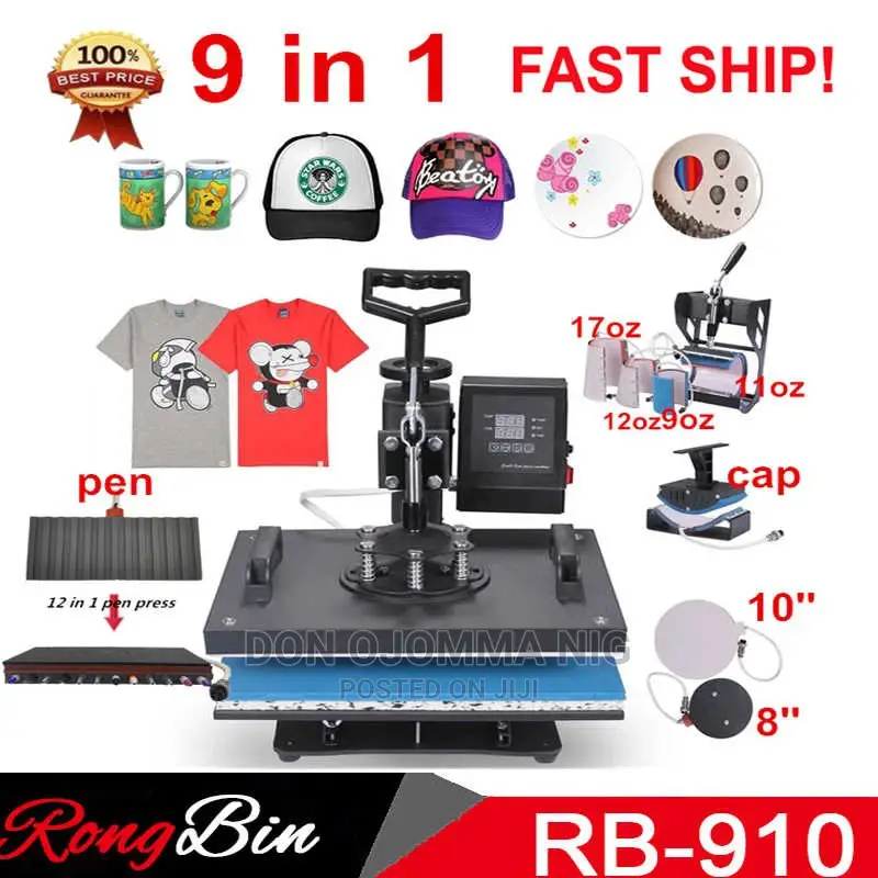 9 in 1 Heat Transfer Machine With Pen