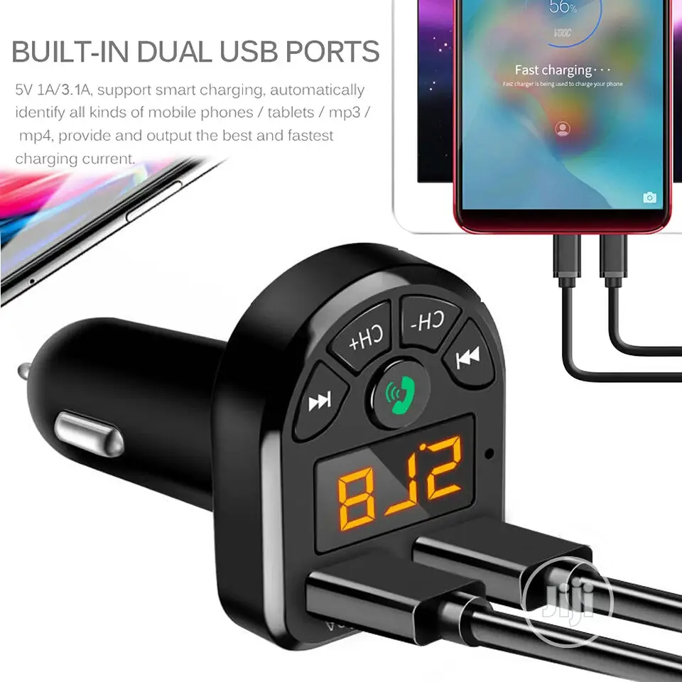 Bluetooth 5.0 FM Transmitter Car Kit MP3