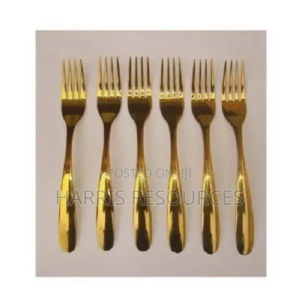 12 Golden Spoons And Fork
