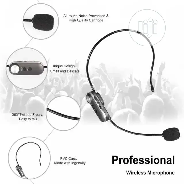 Wireless Headset Microphone Fir Public Address And Recording
