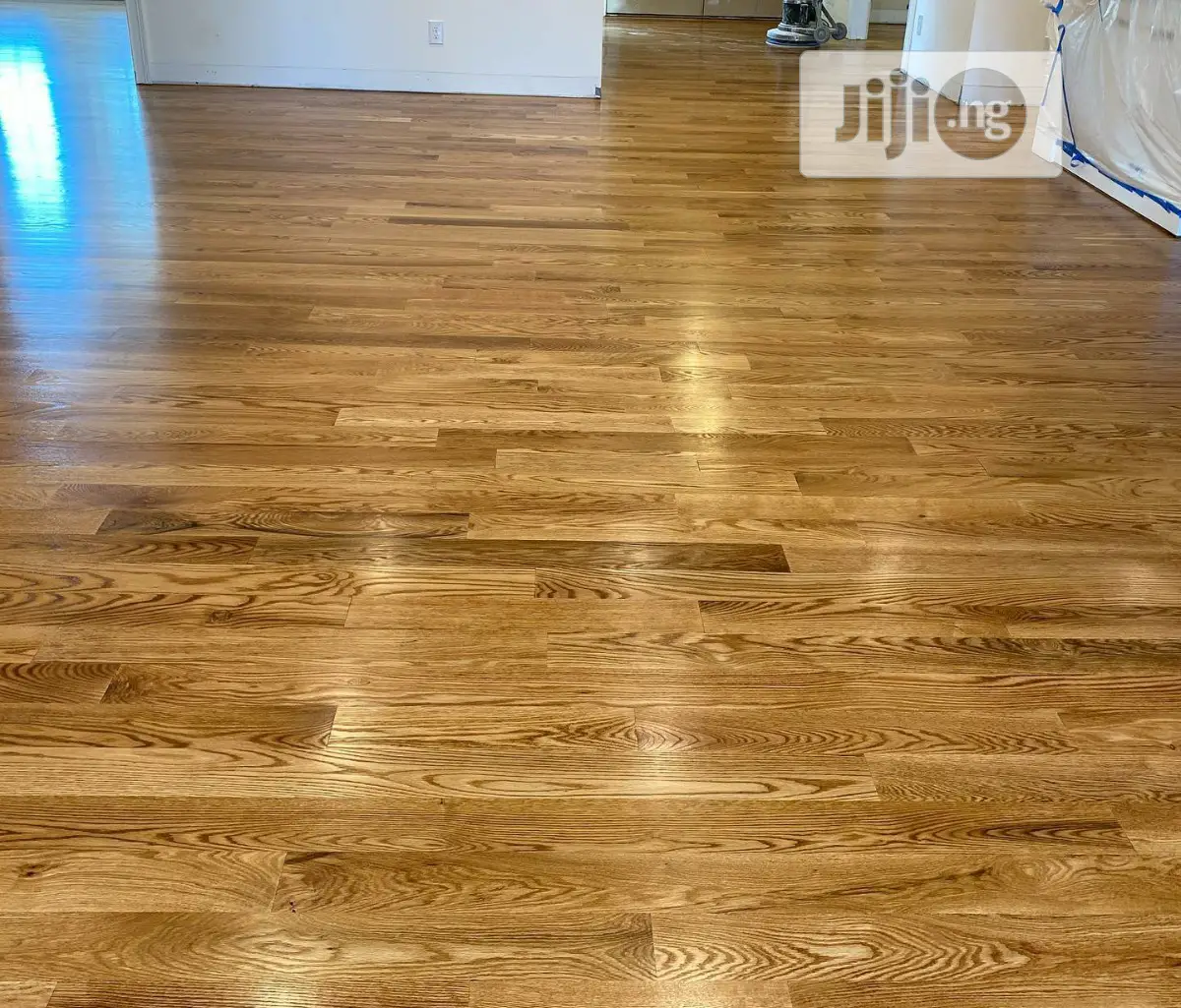 Wood Floor Finishing in Abuja. Free Installation