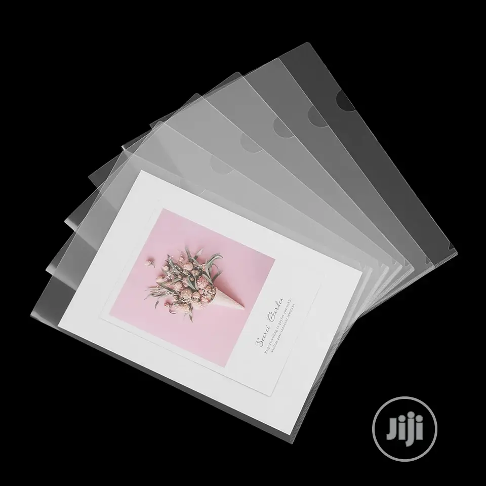 12 PCS A4 Transparent L Folder Document Holder File Classif