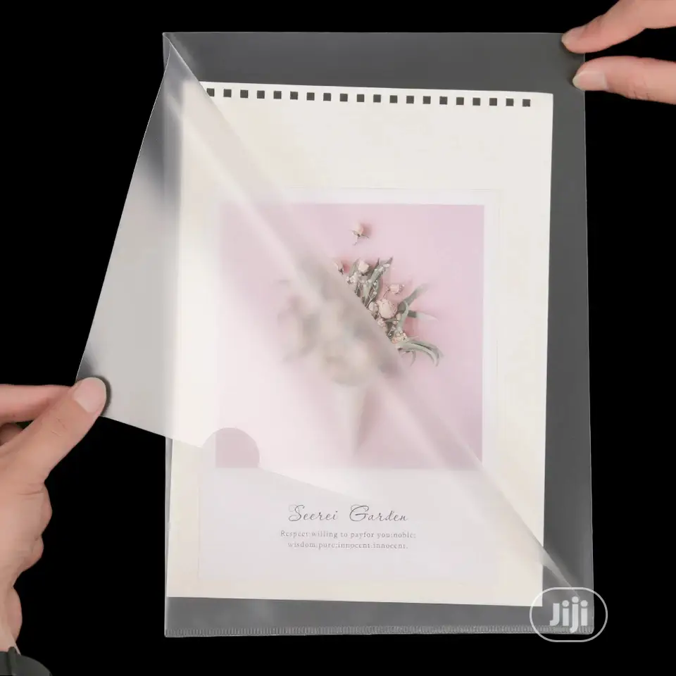 12 PCS A4 Transparent L Folder Document Holder File Classif