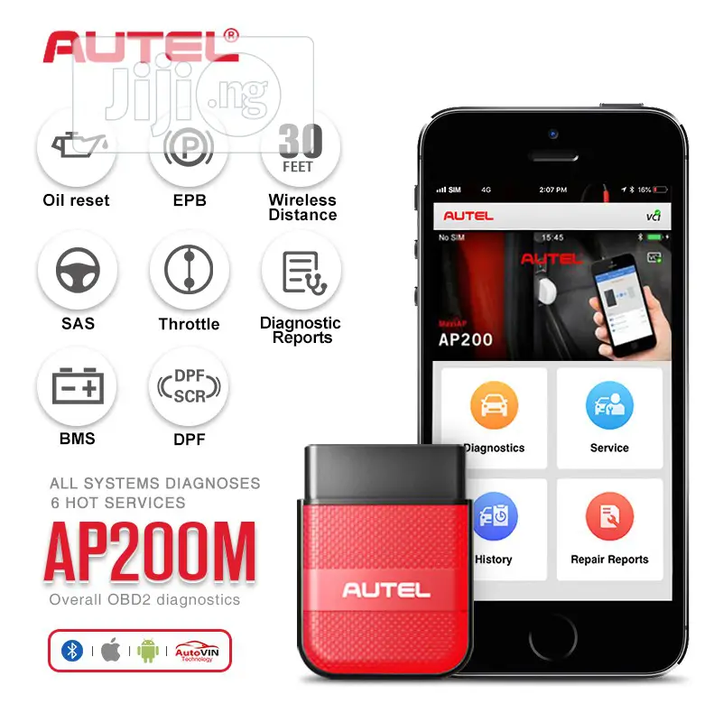 Autel AP200M OBD2 All System Bluetoth Scanner ABS SRS Engine