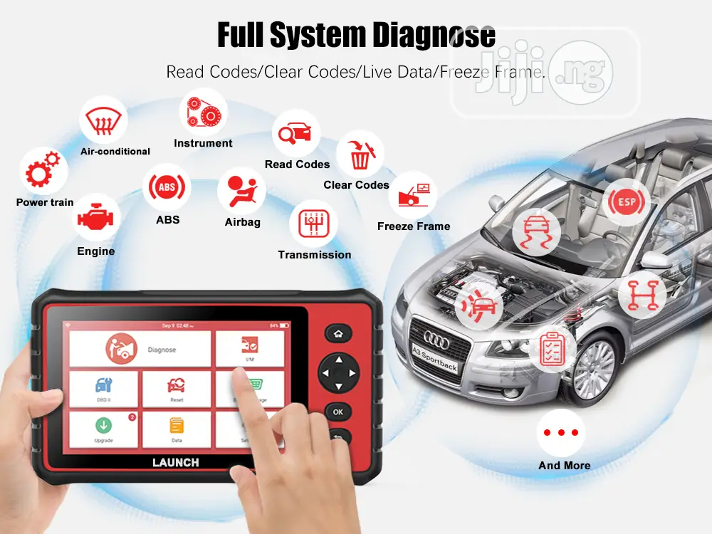 Launch CRP909E Cars Scanner ABS SRS Engine Wit Reset Funct