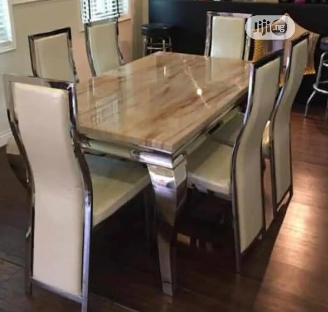 Original Executive Imported Marble Top Dining Set,Six Seater