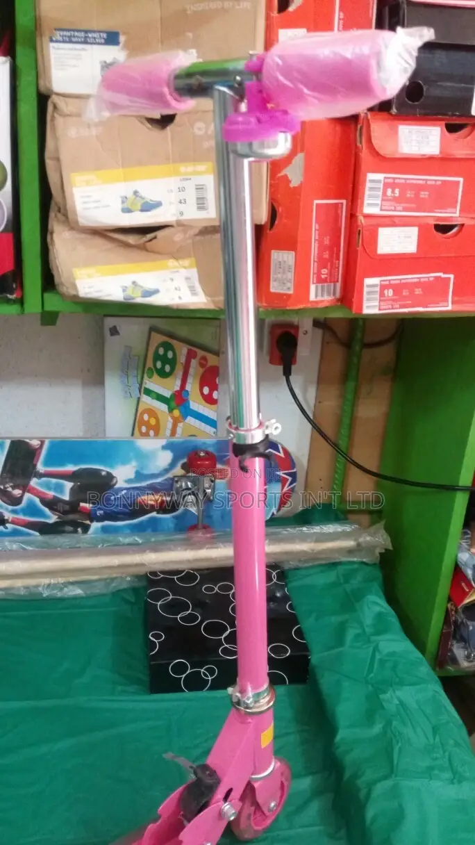 Children Riding Scooters With Design Light And Music Player