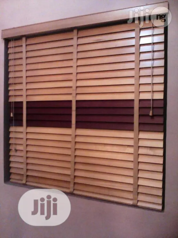 Window Blinds Wooden And Day And Night