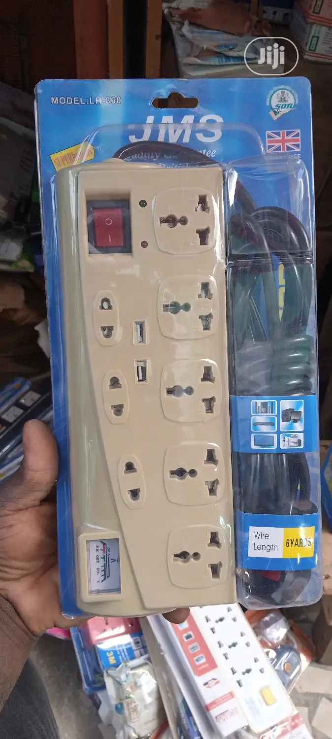 JMS 8 Ways Extension Maximum Loads 1000 Watts 250V 50/60 Hz