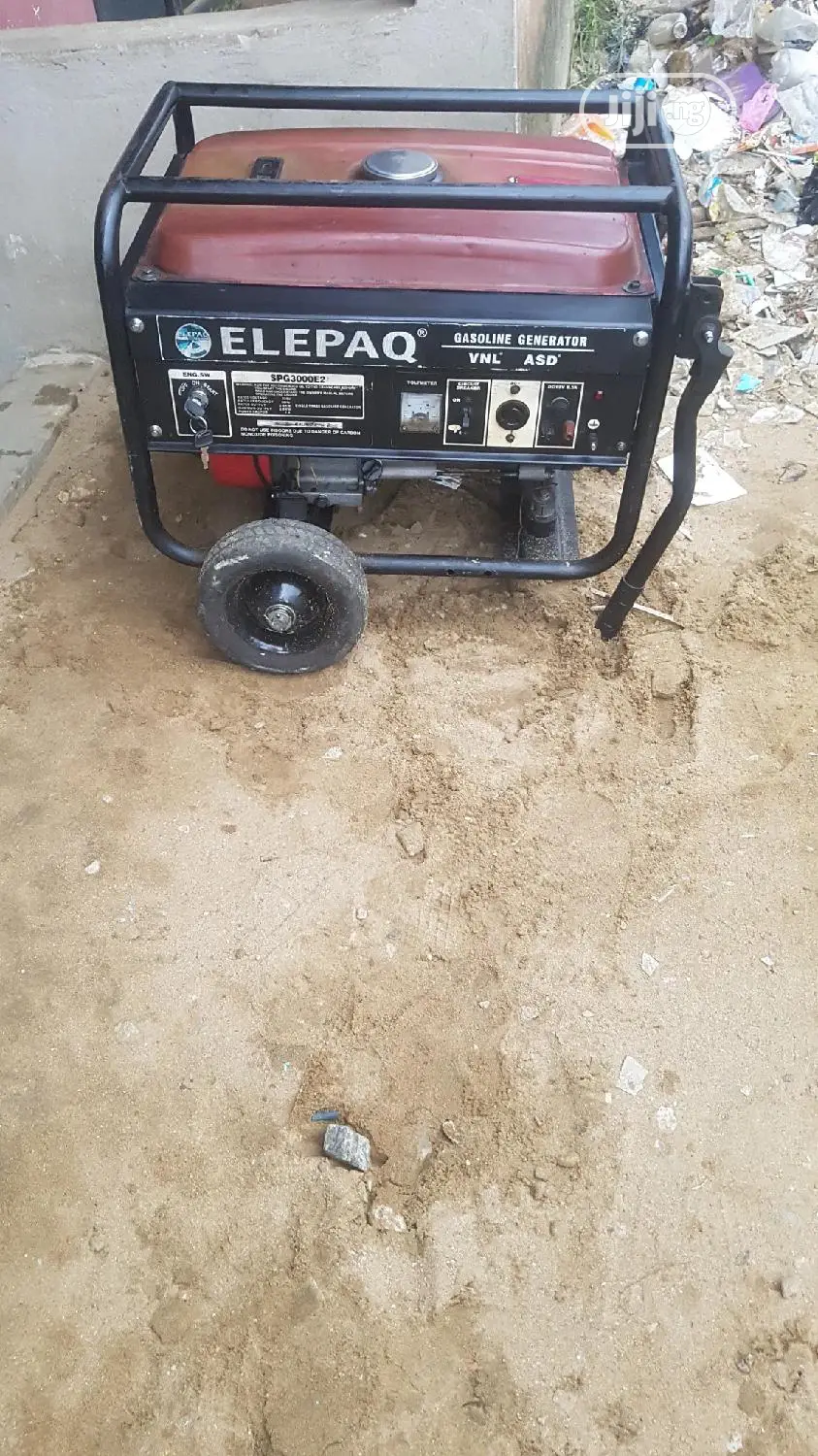 Fairly Used 2.8KVA ELEPAQ SPG3000 Copper Gen + The Receipt
