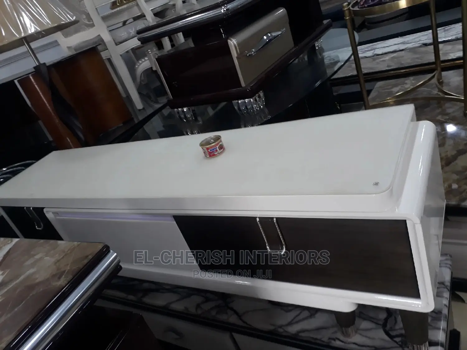 Tv Stand Black and White Colour