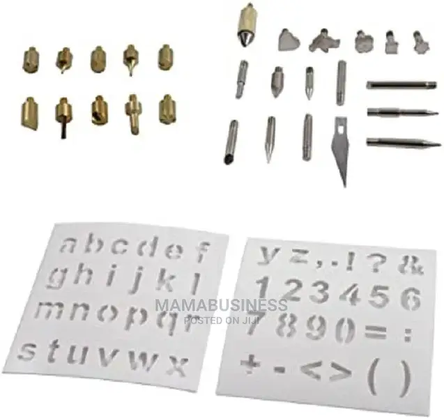 28pc Wood Burning Wood Working and Assorted Soldering Tips