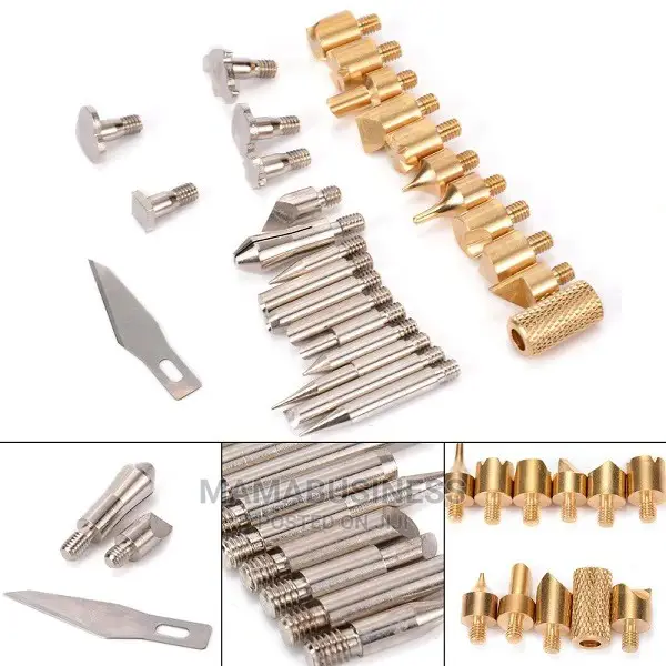 28pc Wood Burning Wood Working and Assorted Soldering Tips