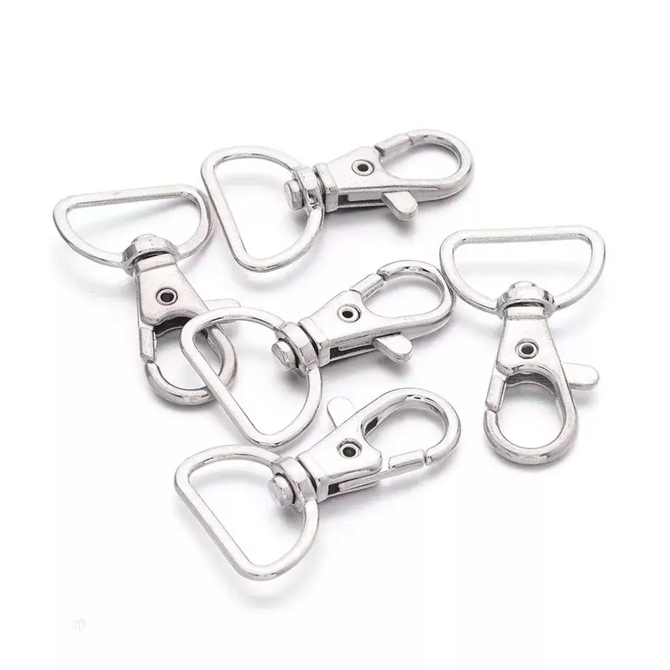 100pcs Swivel Trigger Clips D Ring Lanyard Snap Hook Metal