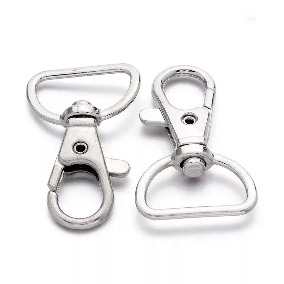 100pcs Swivel Trigger Clips D Ring Lanyard Snap Hook Metal