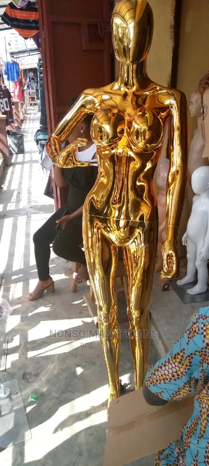 Medium Boobs Gold Chrome Female Faceless Mannequin