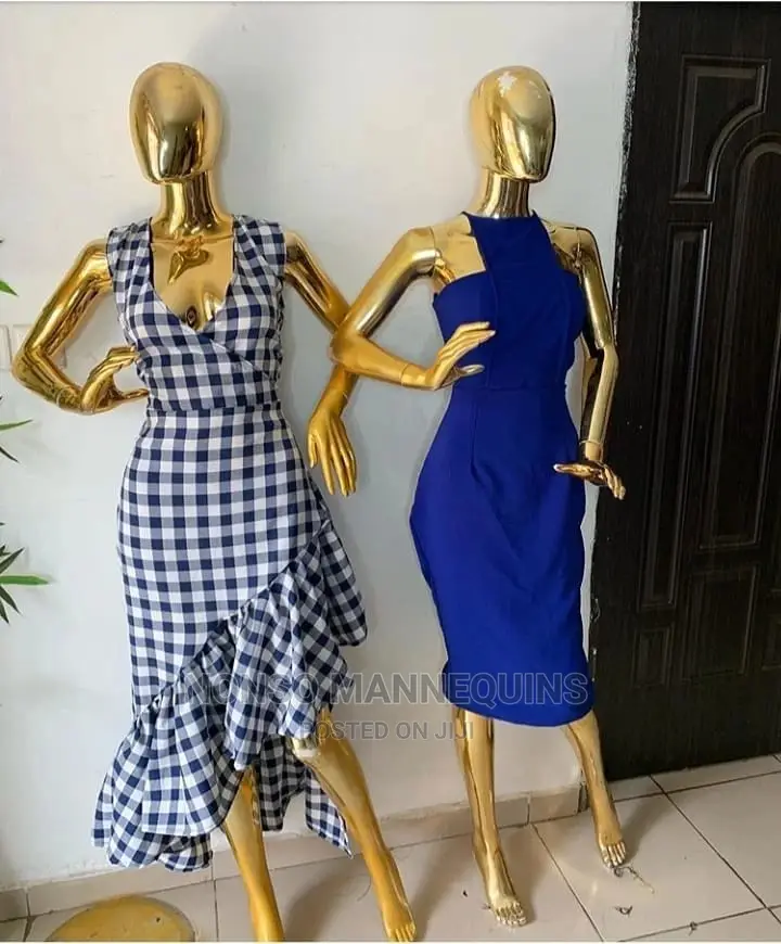 Medium Boobs Gold Chrome Female Faceless Mannequin