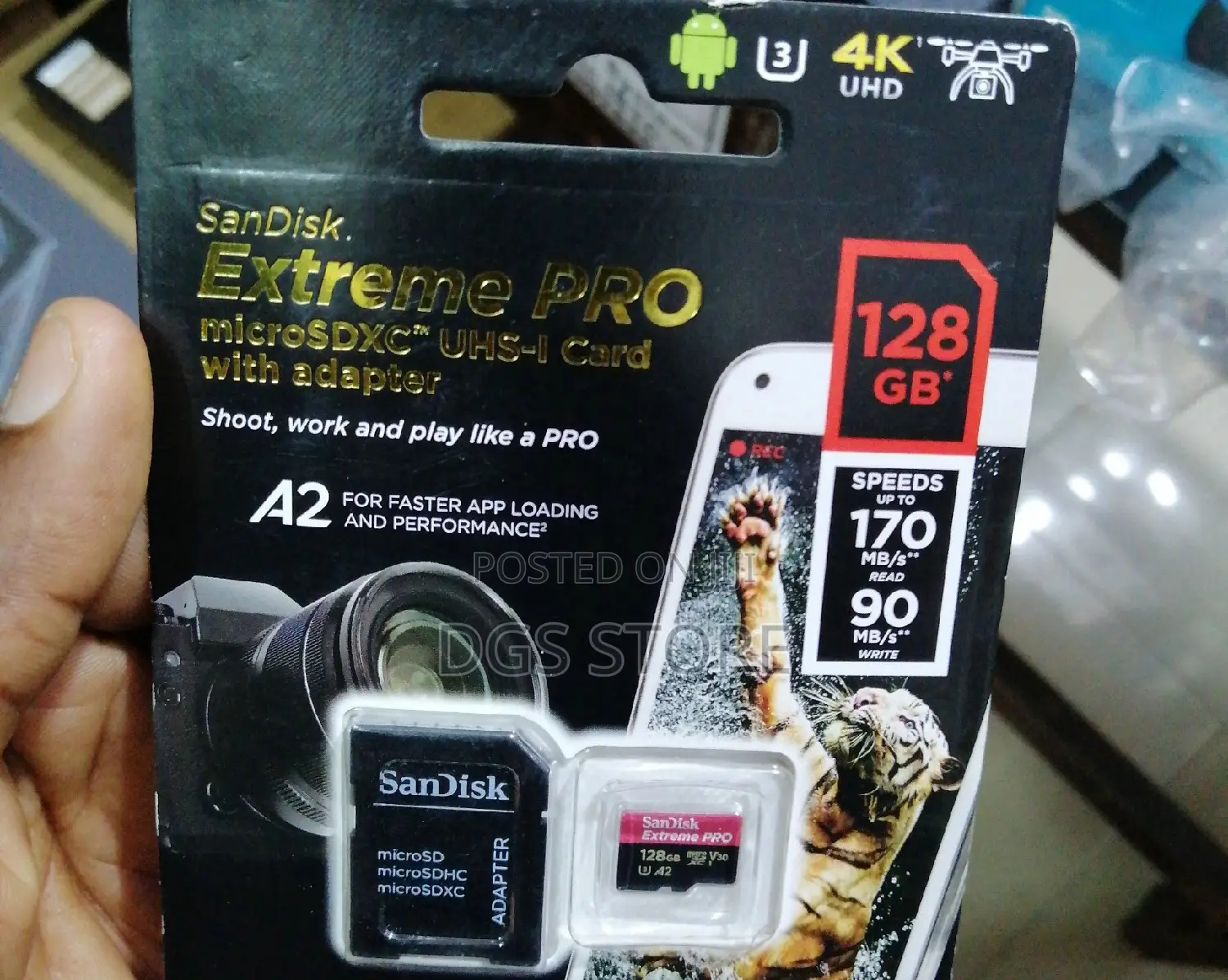 Sandisk Extreme 128gb 160mb/S 4k Memory Card