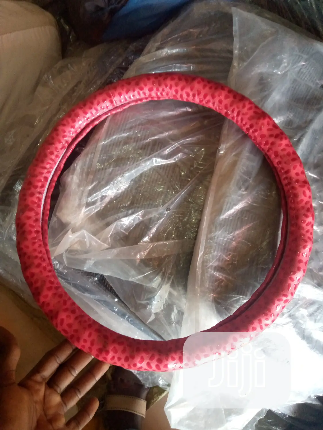 Leathers Red Steering Wheel Cover