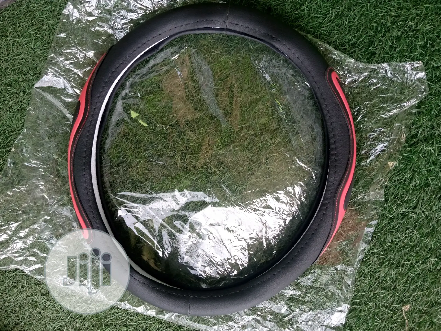 Universal Black and Red Color Steering Wheel Cover