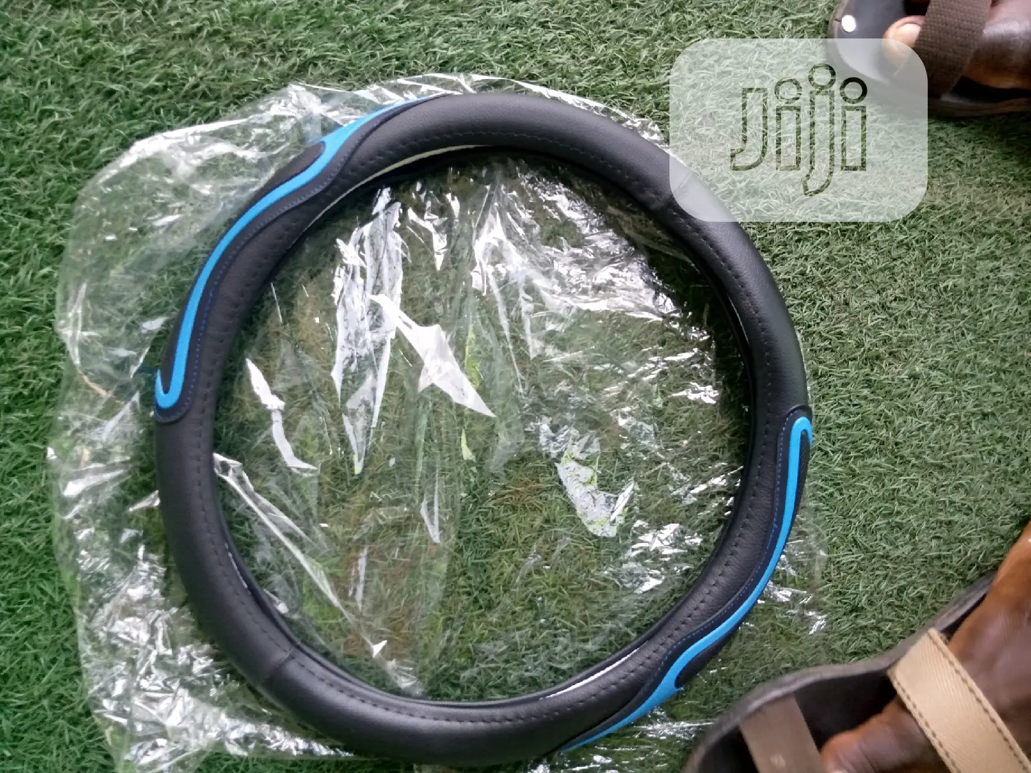 Quality Universal Steering Blue Black Cover for All Cars