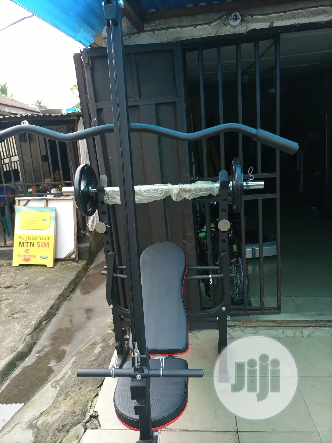 New Weight Bench With Lat Pull / 50kg Olympic Plate/ Rod