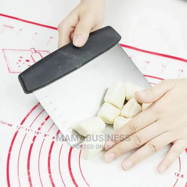 Stainless Steel Dough Scraper Cutter With Ergonomic Rubber N