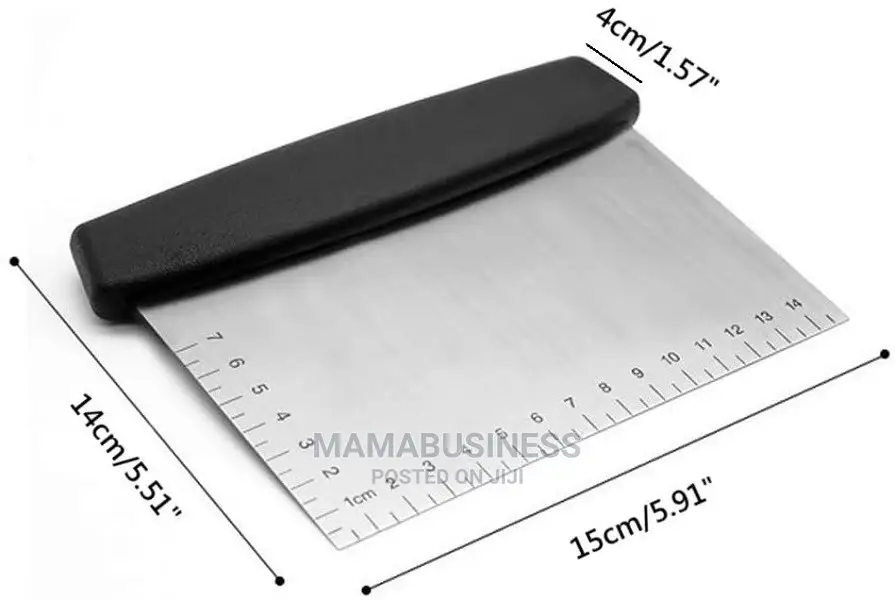Stainless Steel Dough Scraper Cutter With Ergonomic Rubber N
