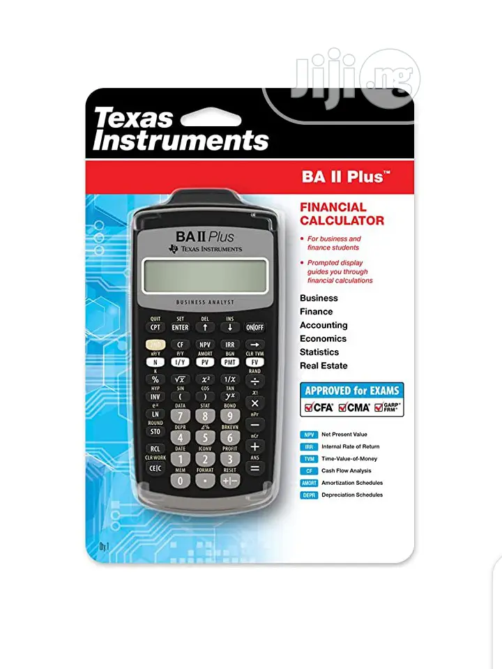 Texas Instruments Ba Ii Plus Financial Calculator
