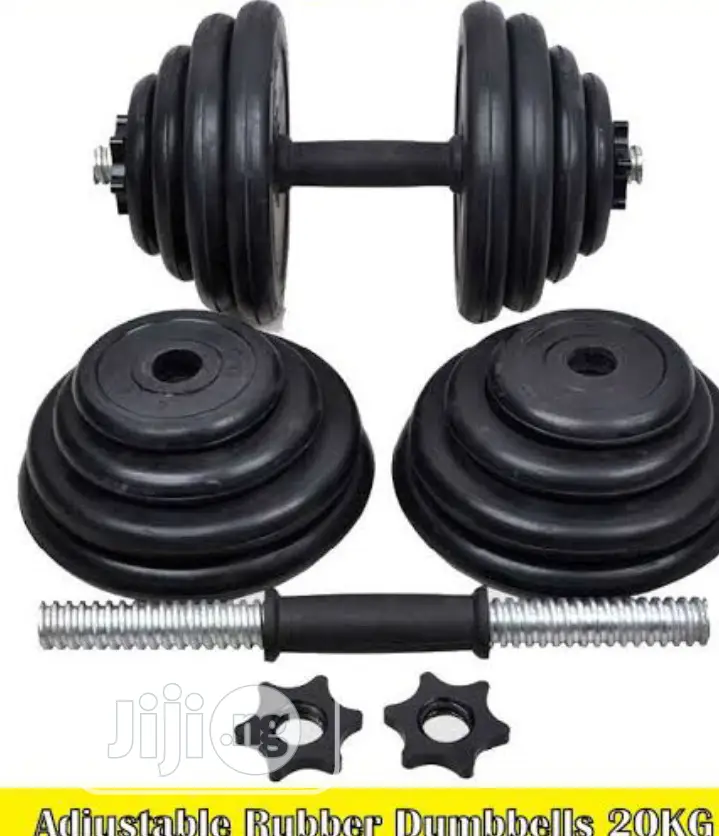 20kg Rubber Dumbbell Kit